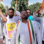 ত্রিপুরায় কংগ্রেসের বিক্ষোভ চলছে একনাগাড়ে ।